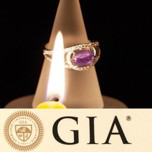 3.12ctw 18k White Gold Ring Alexandrite Diamond